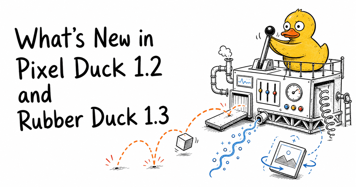 Malloy bounces through physics, organic motion, and 3D animation controls for Pixel Duck 1.2 and Rubber Duck 1.3
